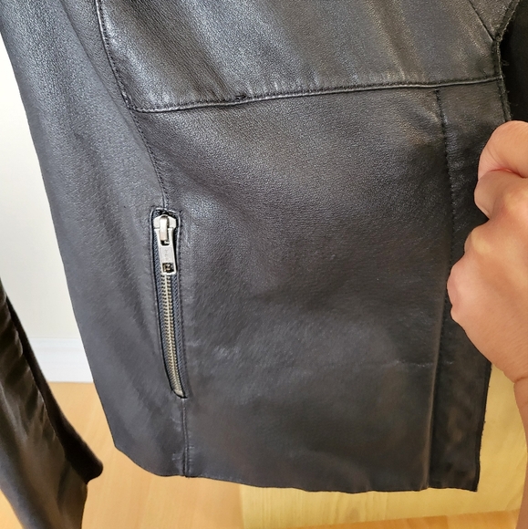 Anthropologie Black Leather jacket size small - Picture 7 of 7
